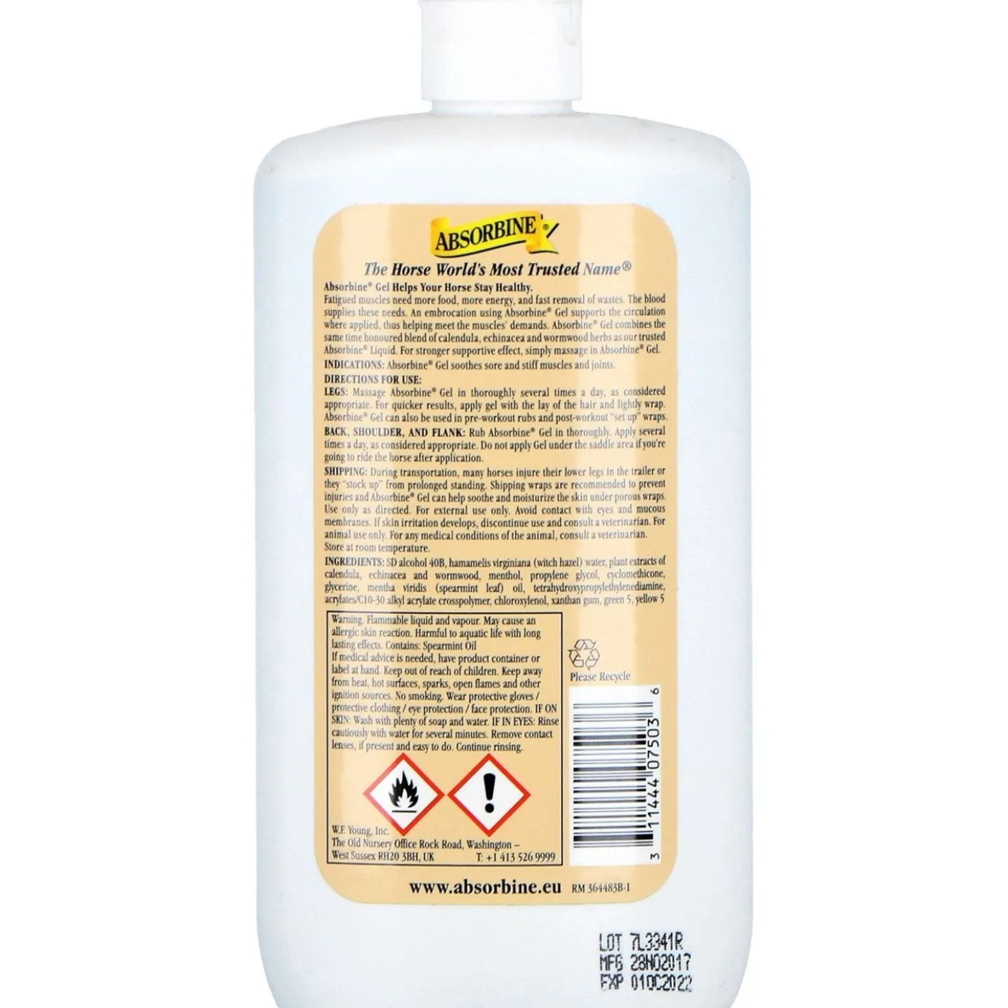 Absorbine Liniment Gel Embrocation