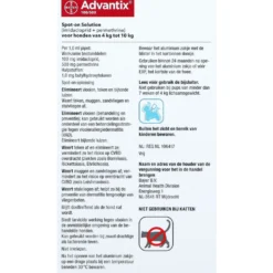 Advantix 100/500 Spot-On Hond 4-10kg