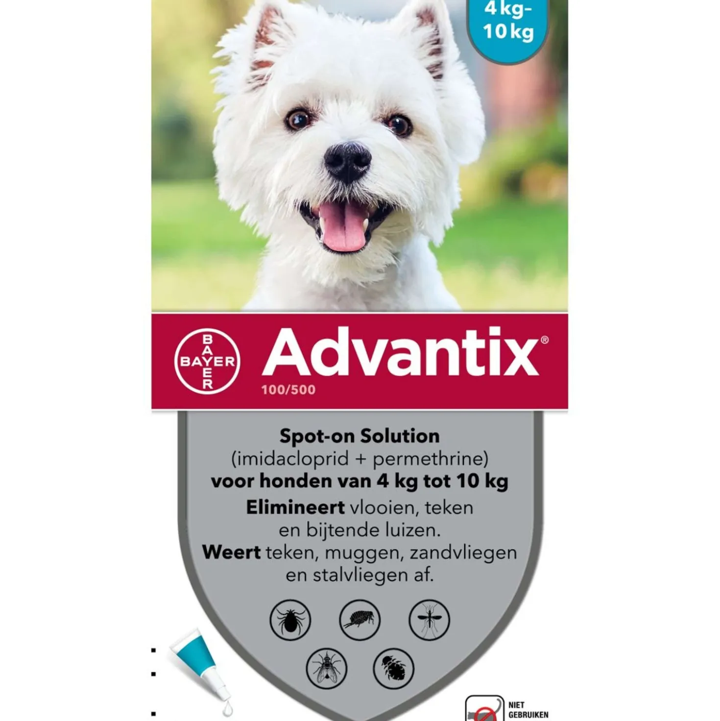 Advantix 100/500 Spot-On Hond 4-10kg