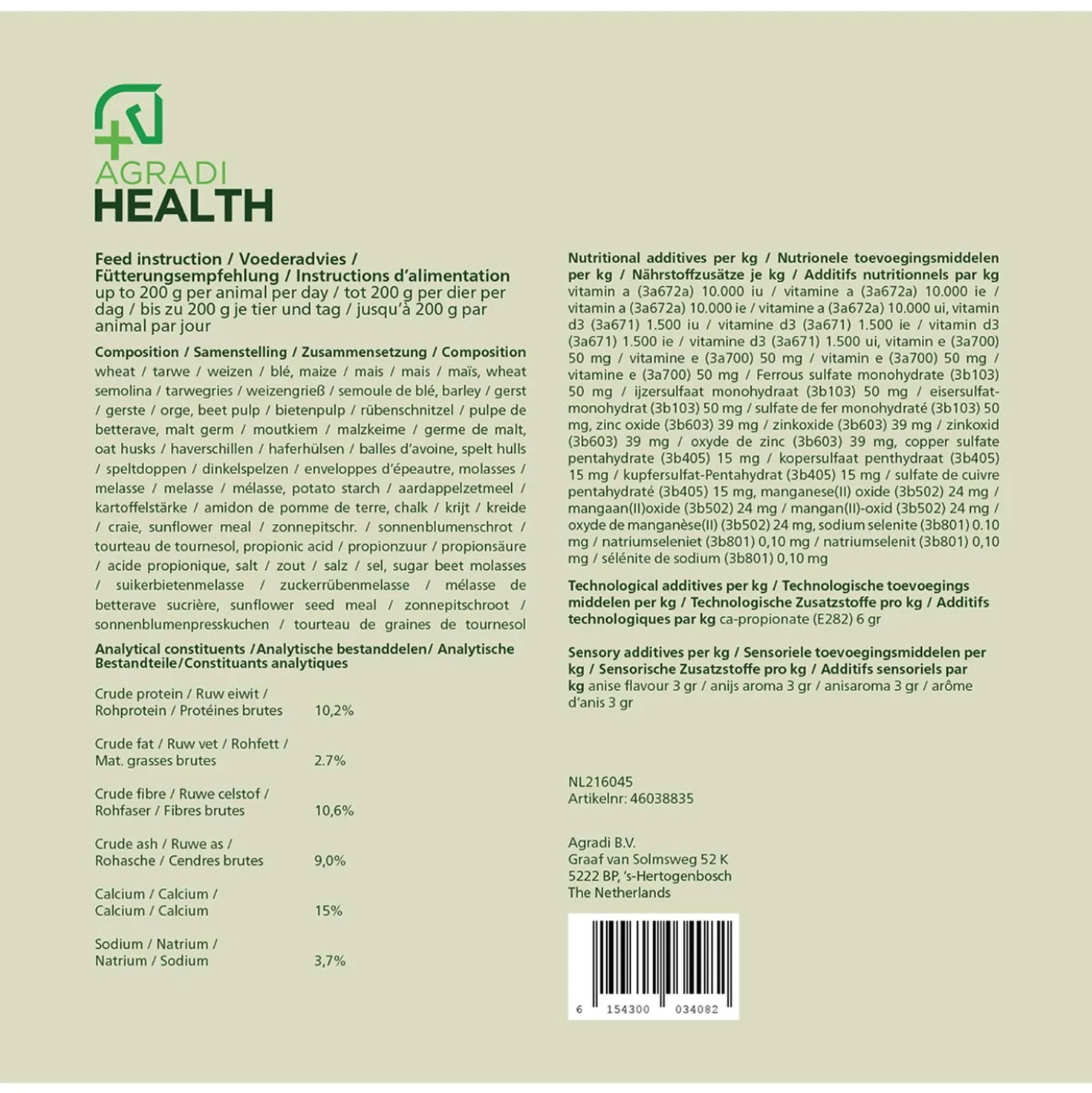 Agradi Health Beloningsbrok Kruiden