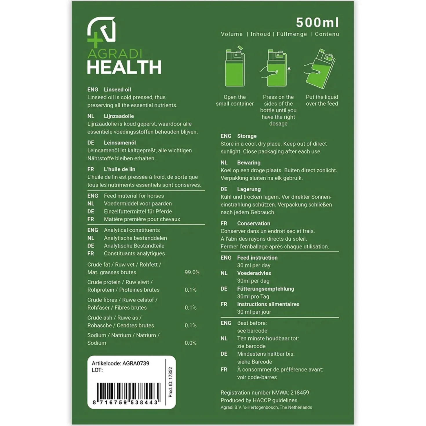 Agradi Health Lijnzaadolie Plus