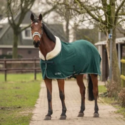 Agradi Horse Fleecedeken Modern Rosé Fir Green