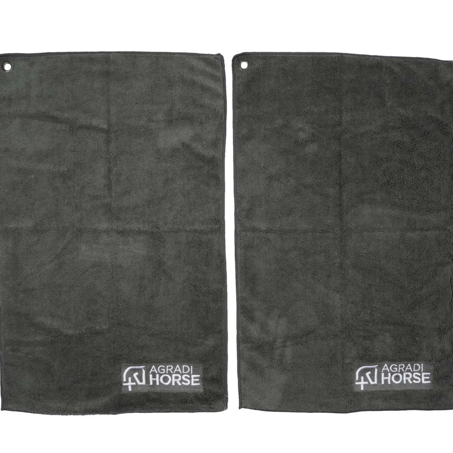 Agradi Horse Handdoekje Microfibre per Paar Grijs