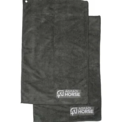 Agradi Horse Handdoekje Microfibre per Paar Grijs