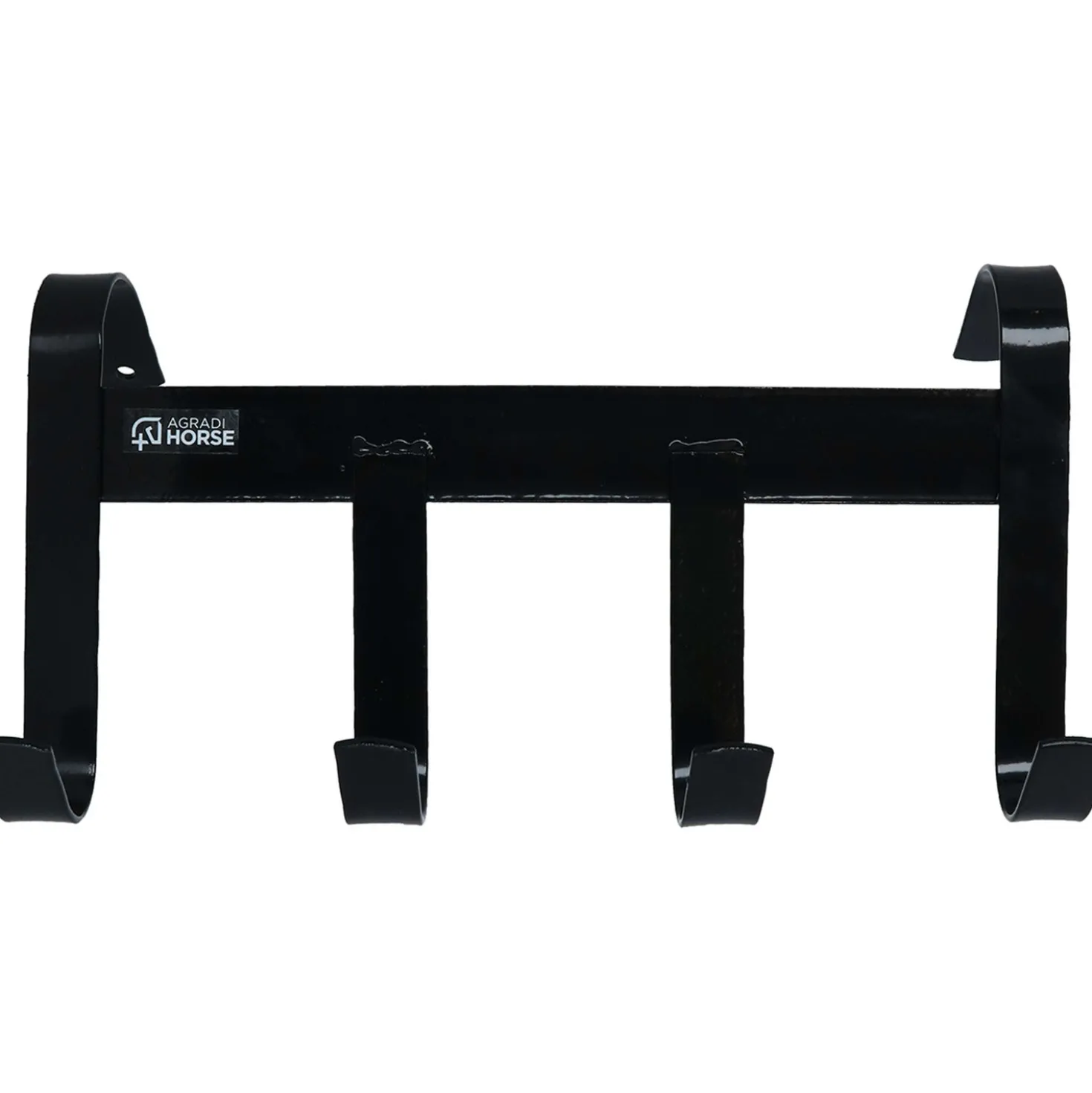 Agradi Horse Hoofdstelhanger met 4 Haken Zwart
