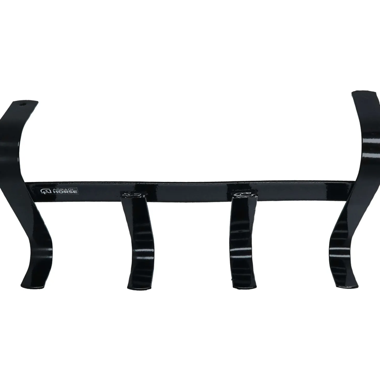 Agradi Horse Hoofdstelhanger met 4 Haken Zwart