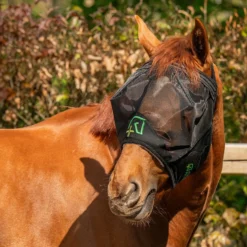 Agradi Horse Vliegenmasker Fine Mesh zonder Oren Zwart