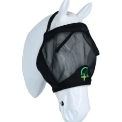 Agradi Horse Vliegenmasker Fine Mesh zonder Oren Zwart