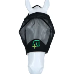 Agradi Horse Vliegenmasker Fine Mesh zonder Oren Zwart