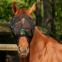 Agradi Horse Vliegenmasker Fine Mesh zonder Oren Zwart