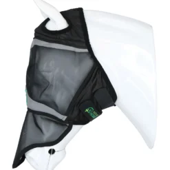Agradi Horse Vliegenmasker Fine Mesh met Ooruitsparing en Neus Zwart