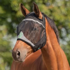 Agradi Horse Vliegenmasker Fine Mesh met Ooruitsparing Zwart