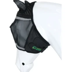 Agradi Horse Vliegenmasker Fine Mesh met Oren Zwart
