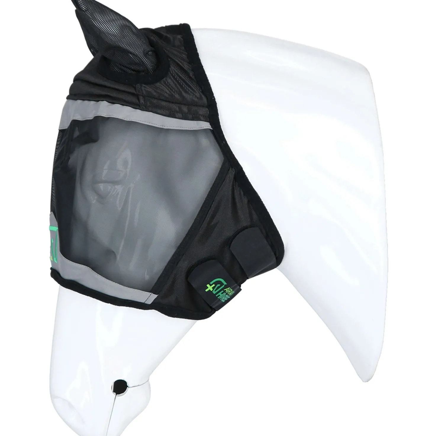 Agradi Horse Vliegenmasker Fine Mesh met Oren Zwart