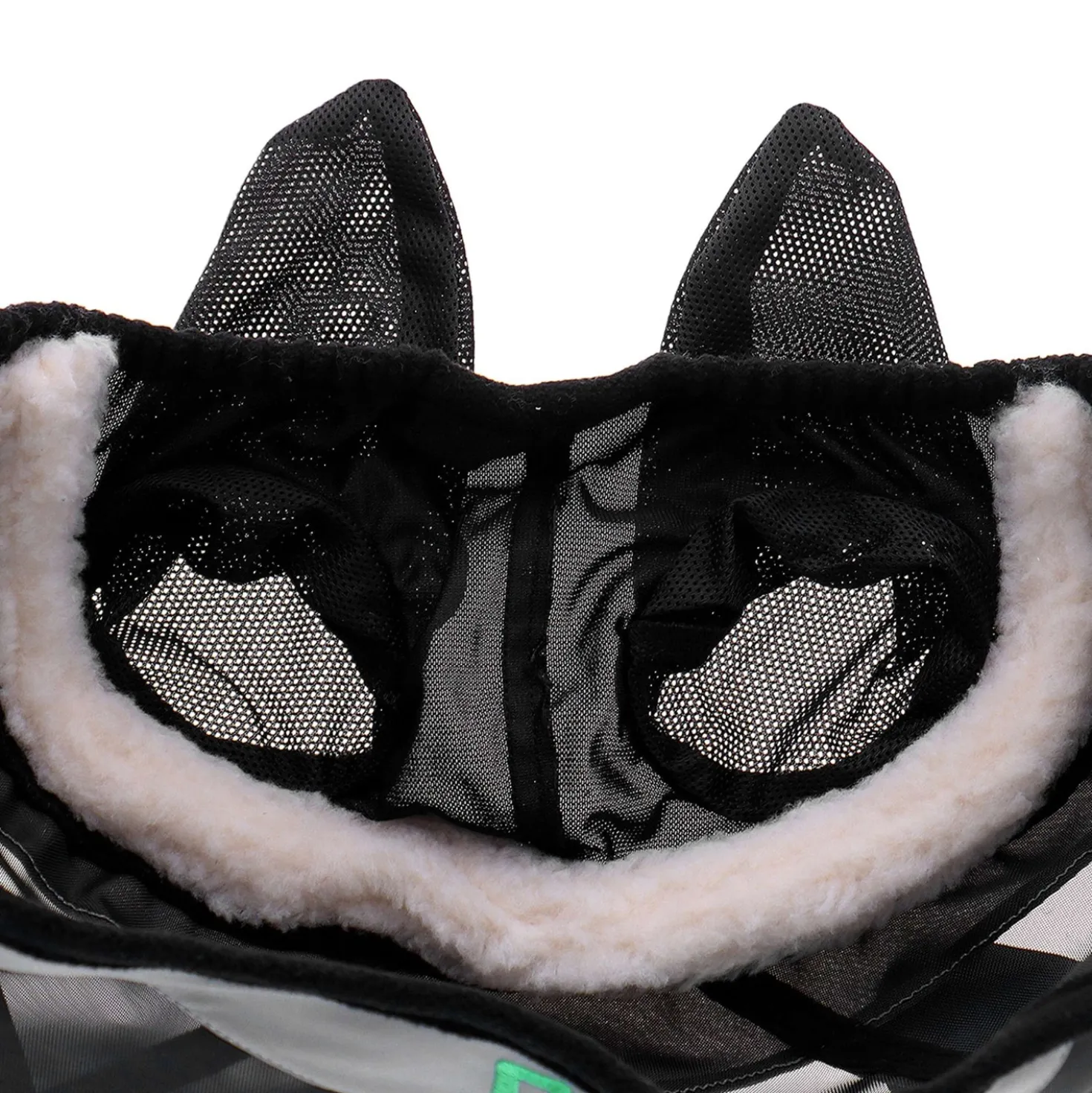 Agradi Horse Vliegenmasker Fine Mesh met Oren Zwart