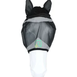 Agradi Horse Vliegenmasker Fine Mesh met Oren Zwart