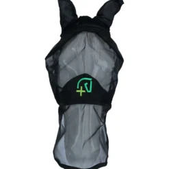 Agradi Horse Vliegenmasker Fine Mesh met Oren en Neus Zwart