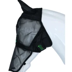 Agradi Horse Vliegenmasker Fine Mesh met Oren en Neus Zwart