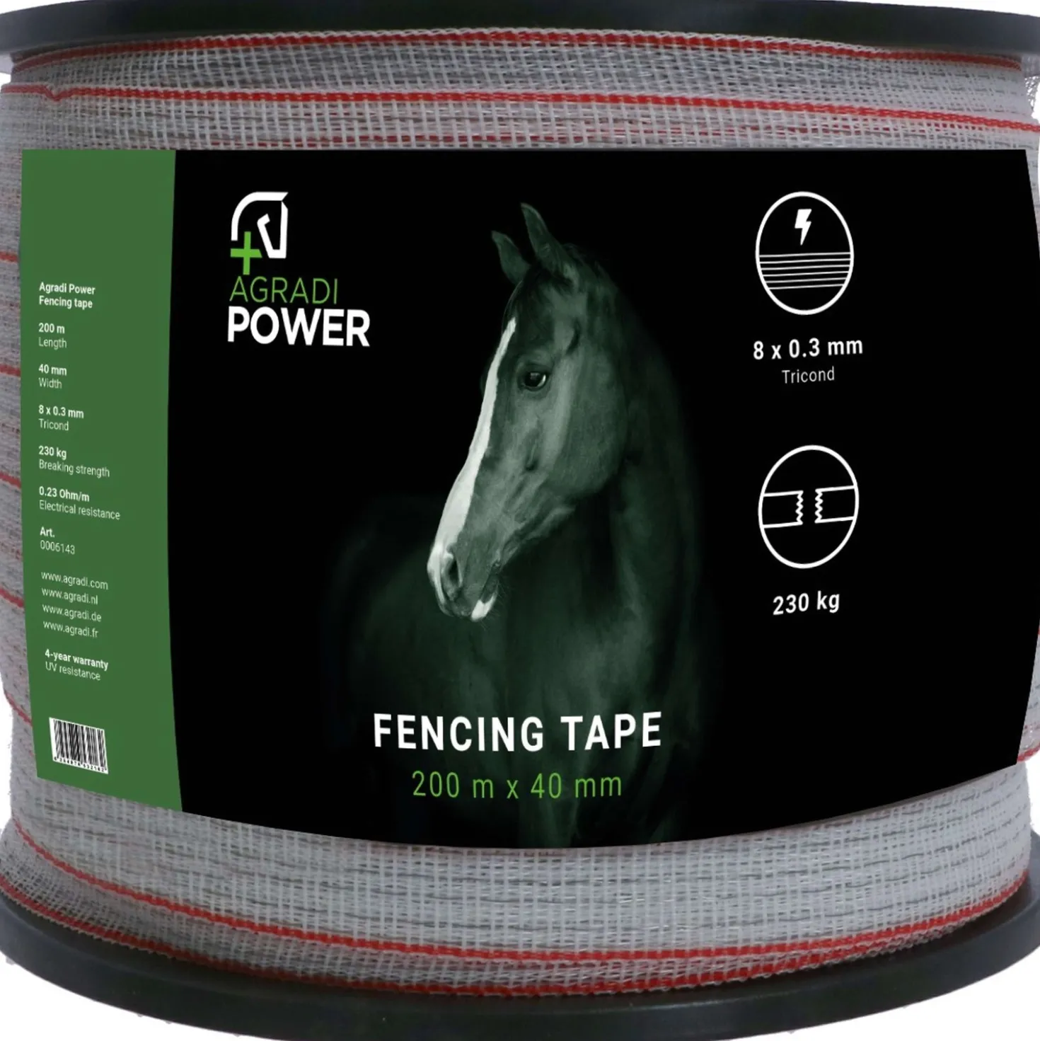 Agradi Power Lint Wit/Rood