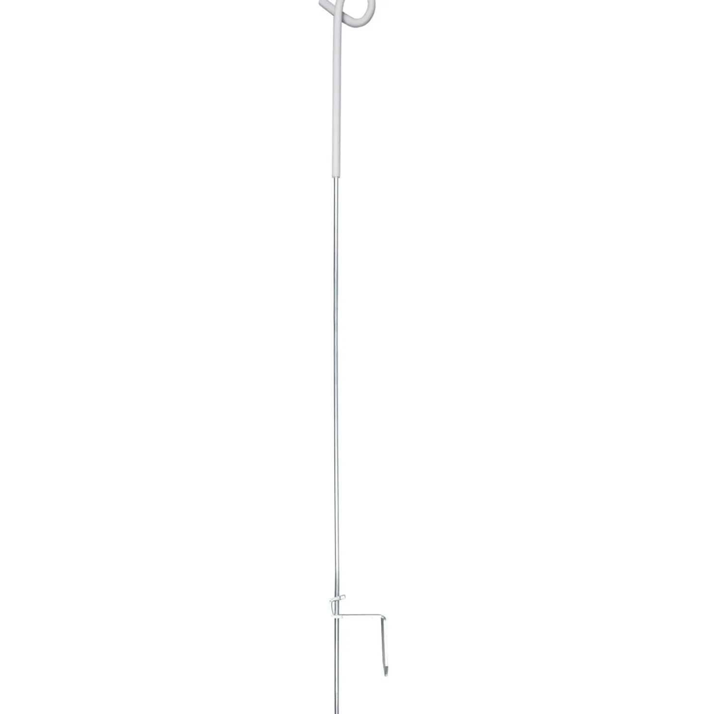 Agradi Power Veerstalenpaal met Krul 10 Stuks Metaal 109cm Wit