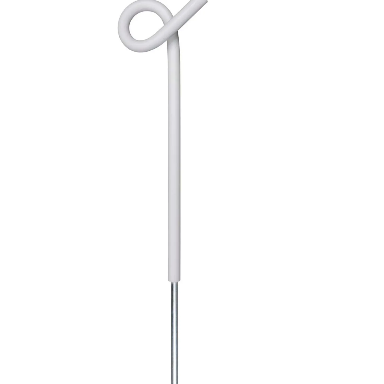 Agradi Power Veerstalenpaal met Krul 10 Stuks Metaal 109cm Wit