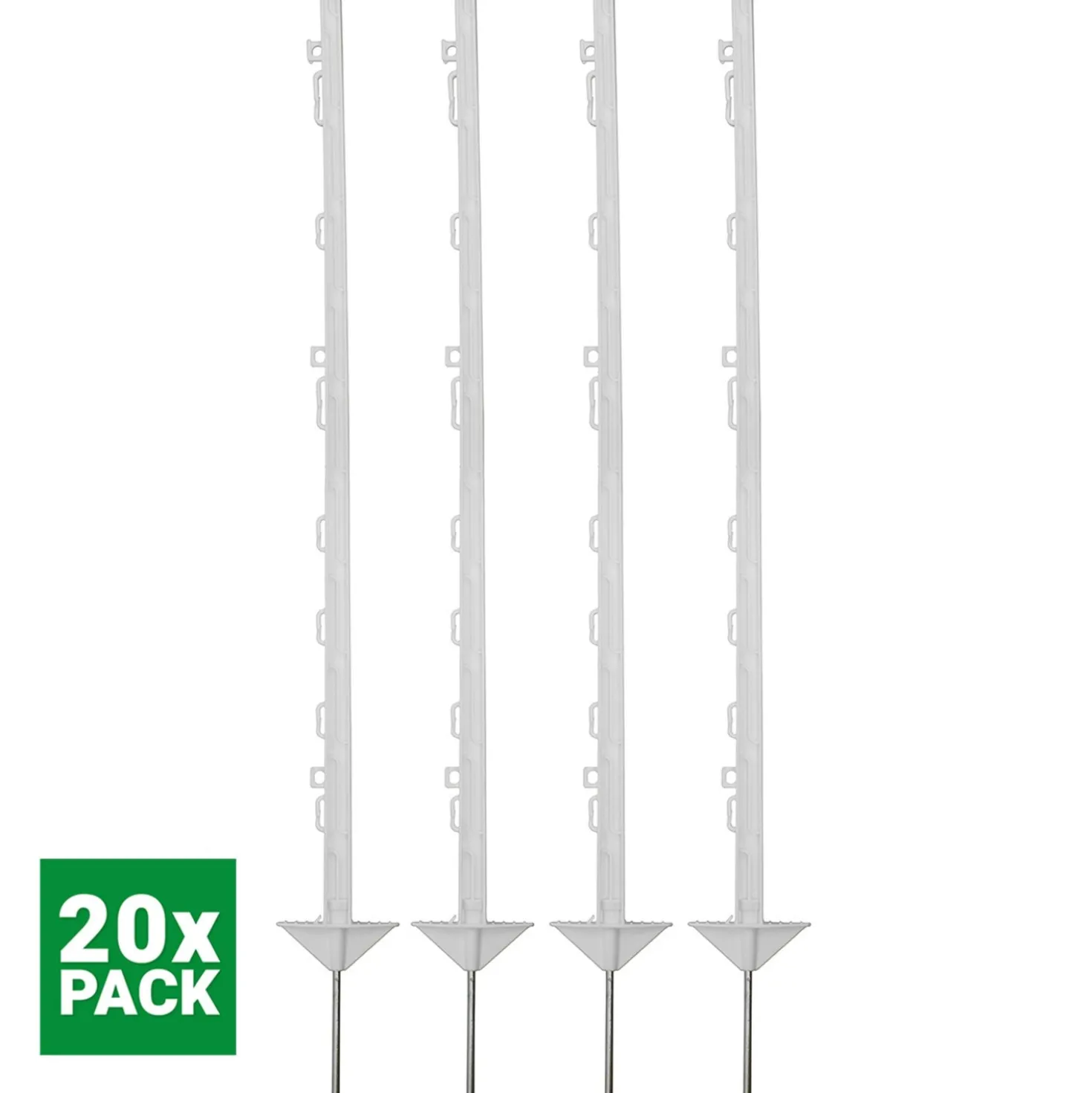 Agradi Power Weidepaal Classic Dubbel 105cm 20 Stuks Wit