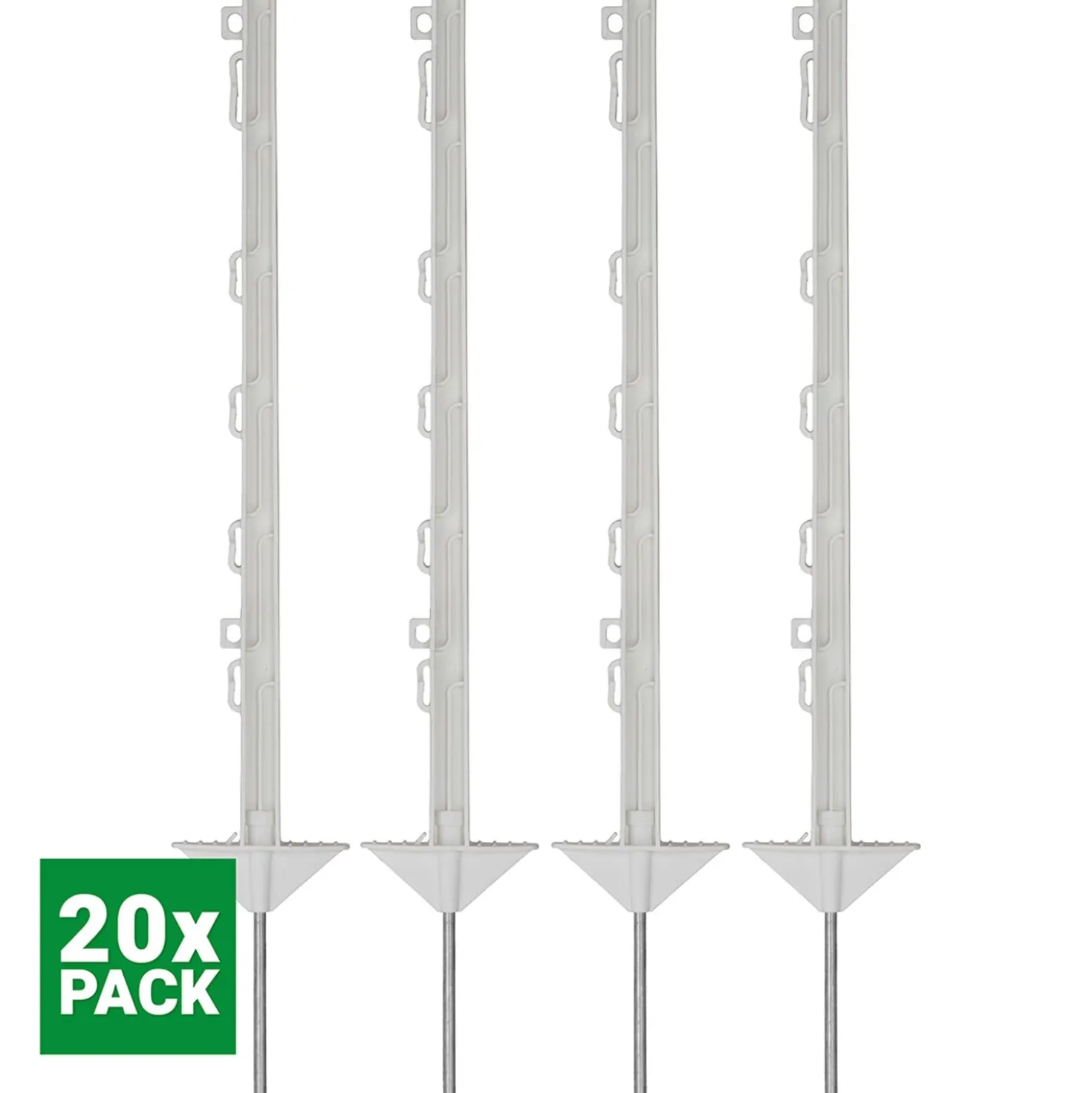 Agradi Power Weidepaal Classic Dubbel 75cm 20 Stuks Wit