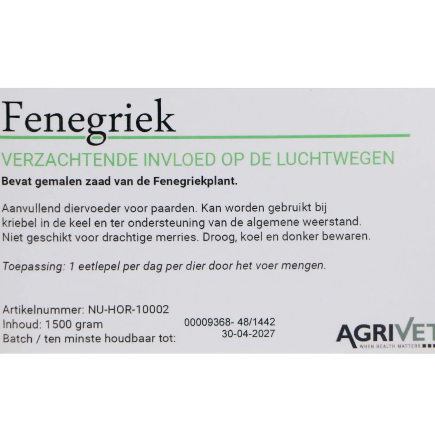 Agrivet Fenegriek