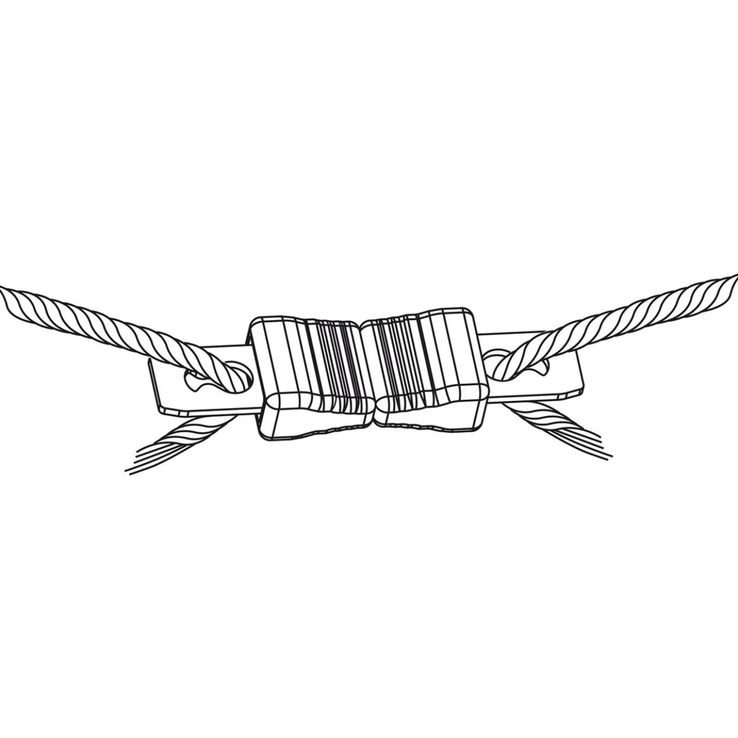 Ako Draadverbinder Litzclip Recht RVS 10 Stuks