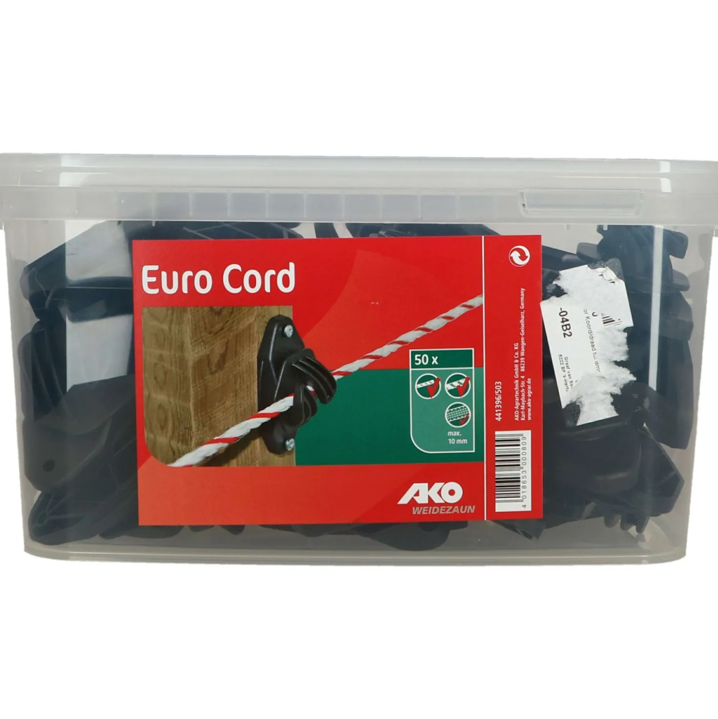 Ako Isolator Koord/Draad tot 8mm Zwart