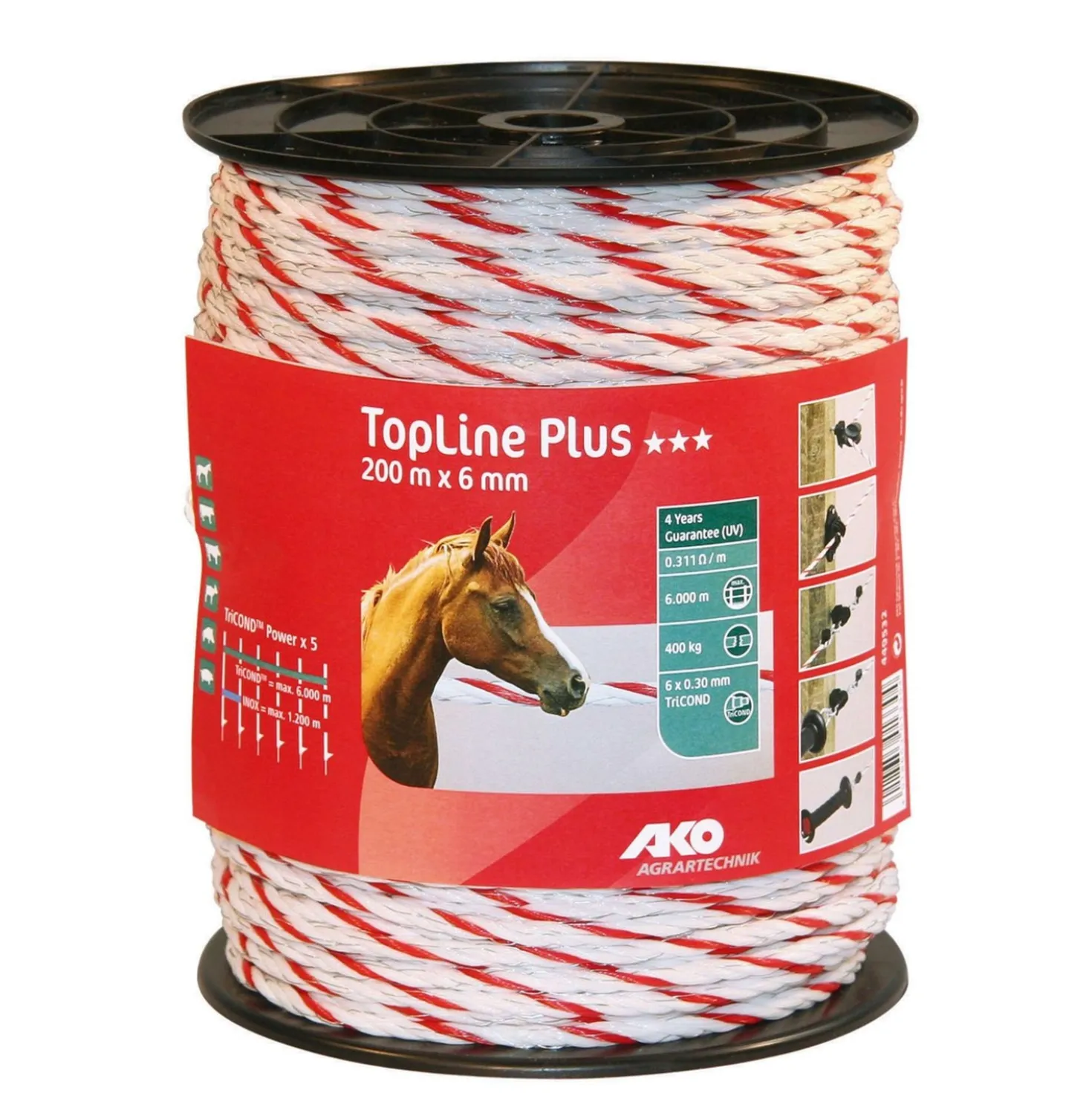 AKO Koord TopLine Plus Wit/Rood