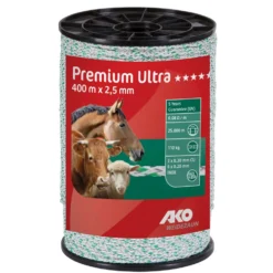 Ako Premium Ultra Schrikdraad 400m Wit/Groen