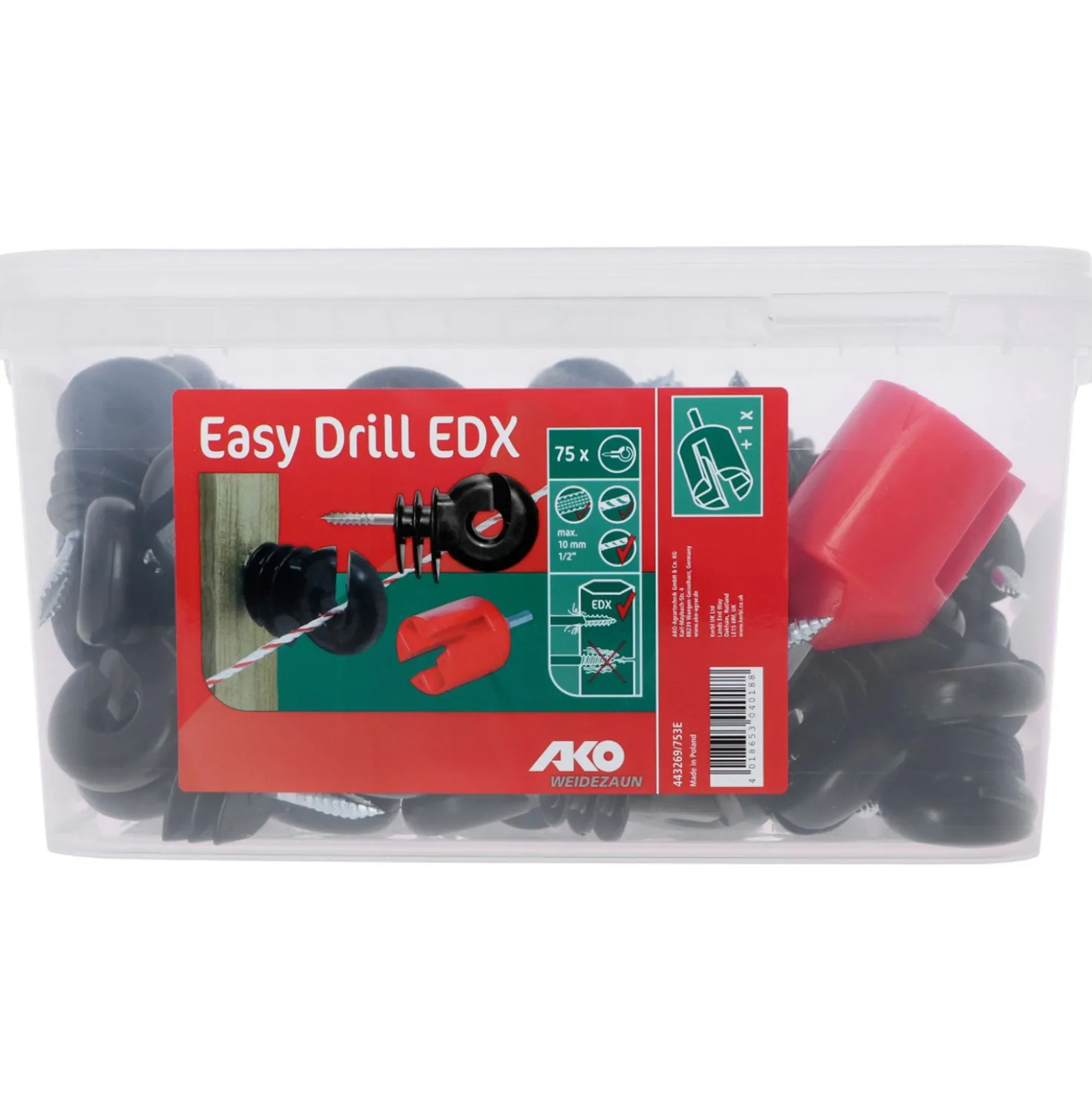 Ako Ringisolator Easy Drill met Inschroefbit Emmer 75 Stuks