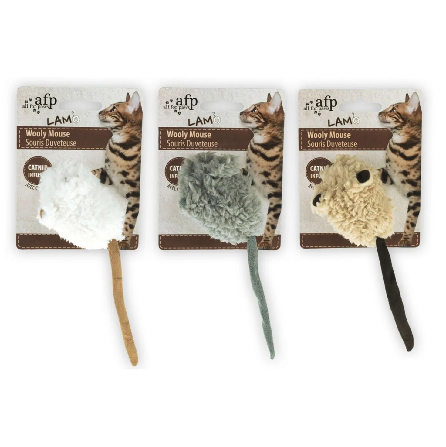 All For Paws Lambswool-wooly Mouse With Mouse Sound Catnip