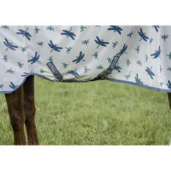 Amigo Bug Rug Dragonfly Print/Silver/Blue/Sage