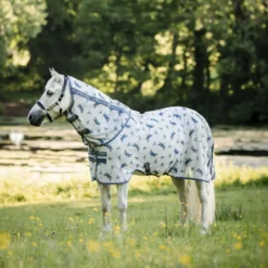 Amigo Bug Rug Plus Pony Dragonfly Print/Silver/Blue/Sage