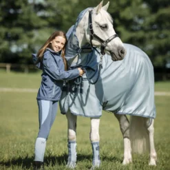 Amigo Bug Rug Plus Pony Heather Blue/Blue/Silver