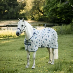 Amigo Bug Rug Pony Dragonfly Print/Silver/Blue/Sage