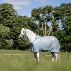Amigo Bug Rug Pony Heather Blue/Blue/Silver