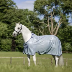 Amigo Bug Rug Pony Heather Blue/Blue/Silver