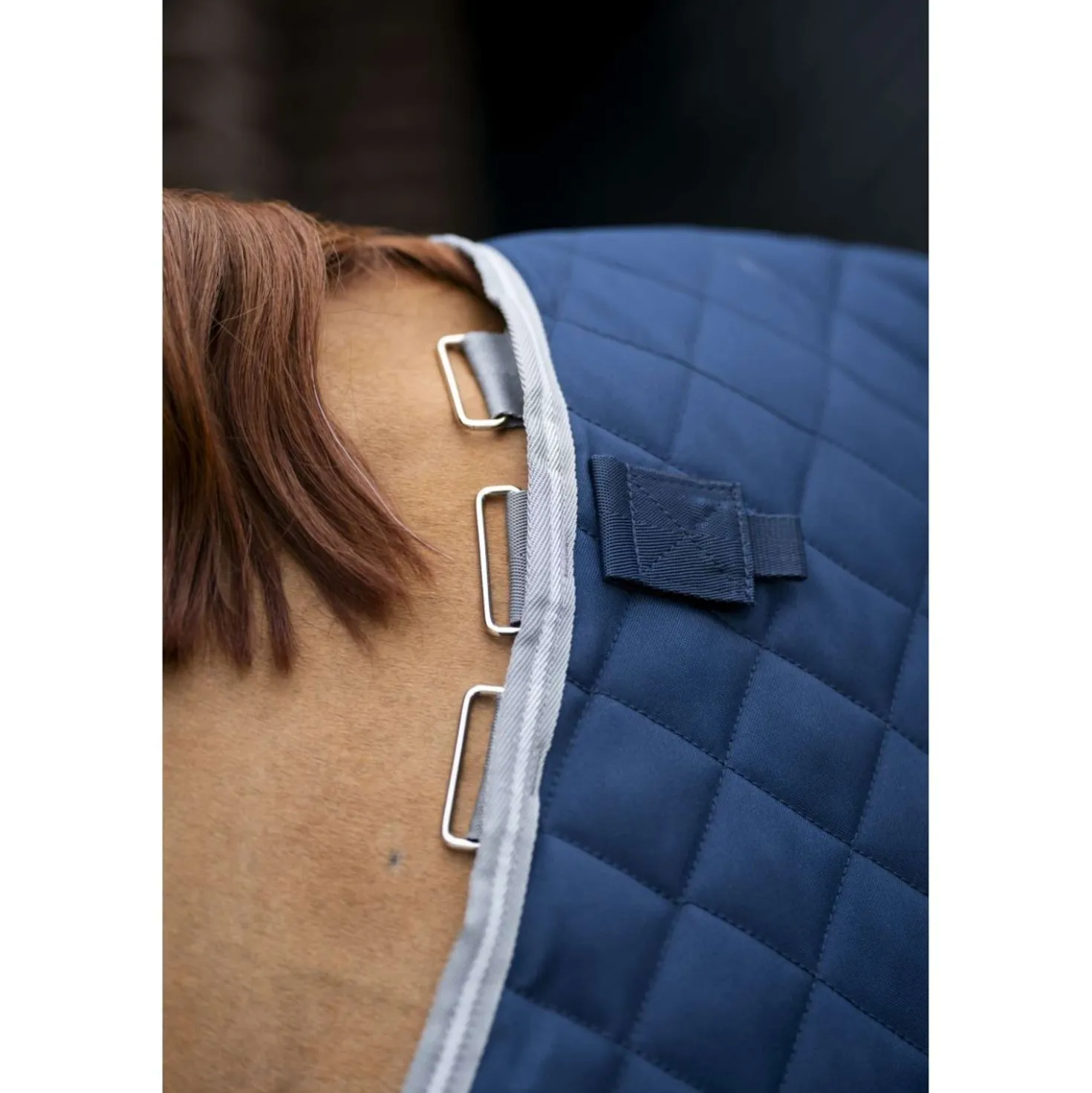 Amigo Quilted Stable Plus 200g Navy/Titanium Grey/Silver