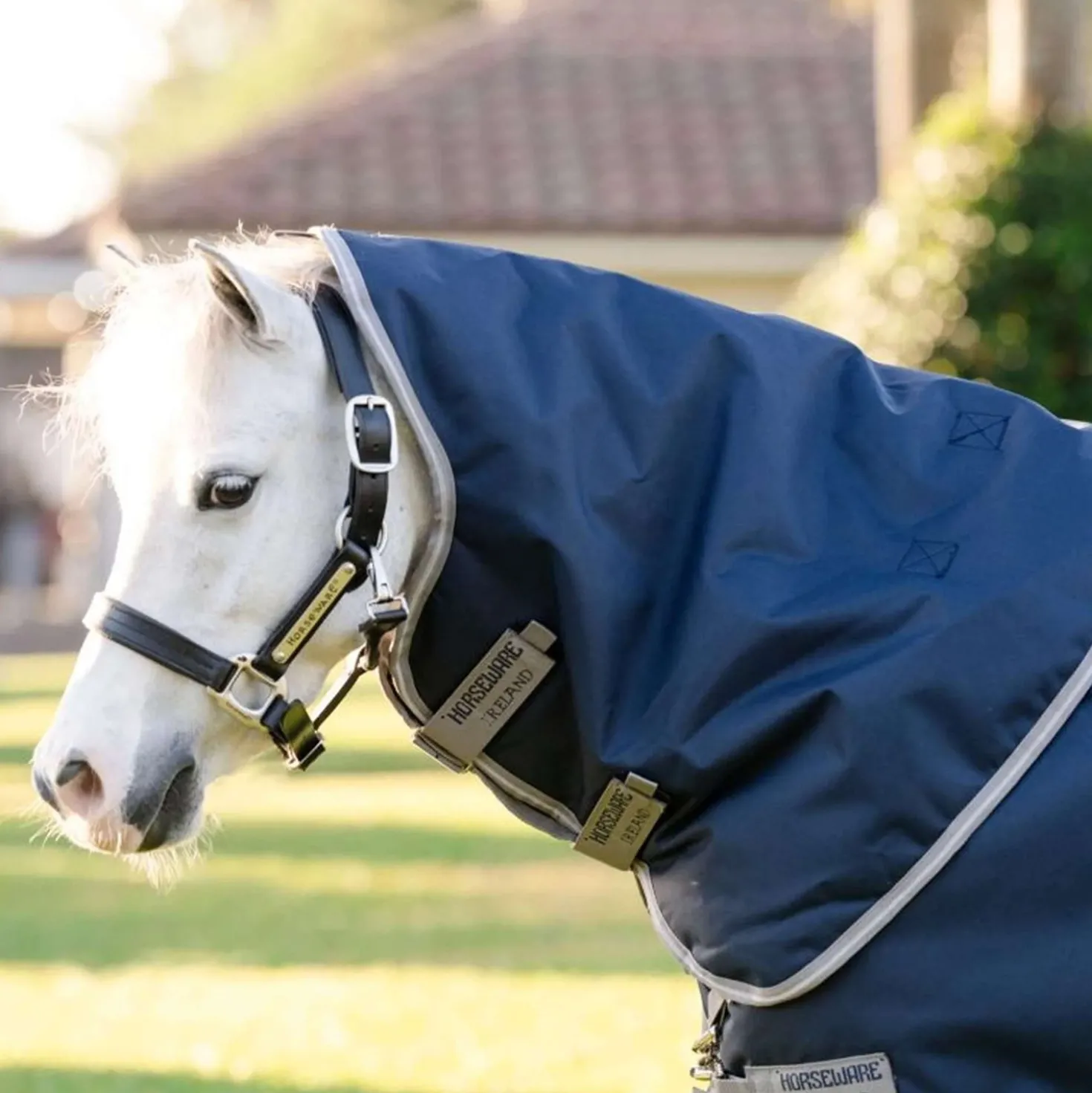 Amigo Turnout 1200D Plus Pony 50g Navy/Titanium Grey/Silver