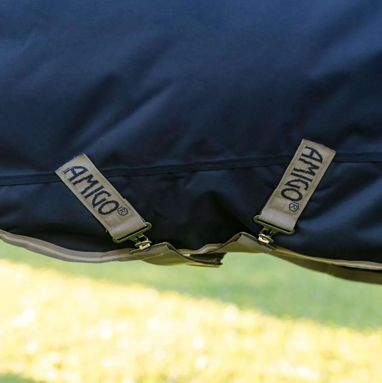 Amigo Turnout 1200D Plus Pony 50g Navy/Titanium Grey/Silver