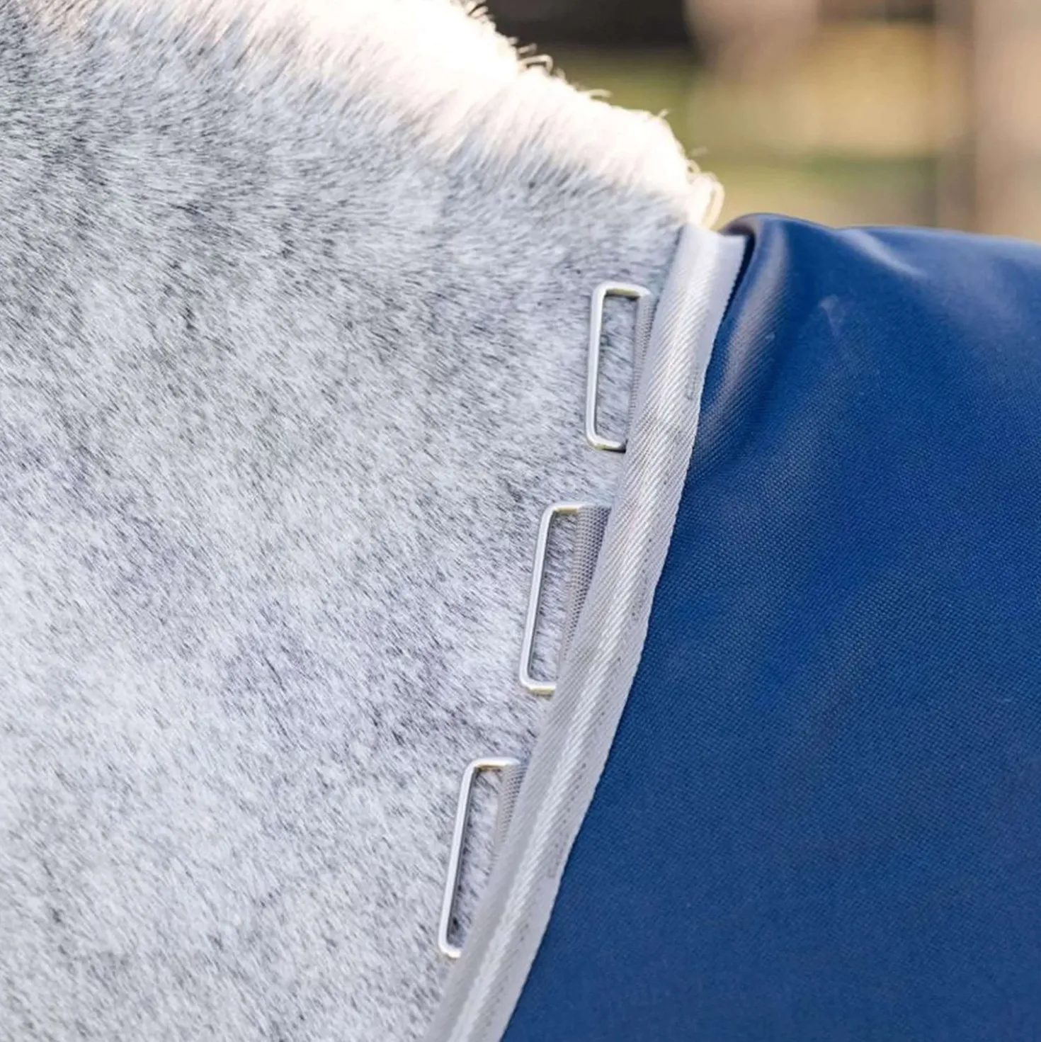 Amigo Turnout 1200D Plus Pony 50g Navy/Titanium Grey/Silver