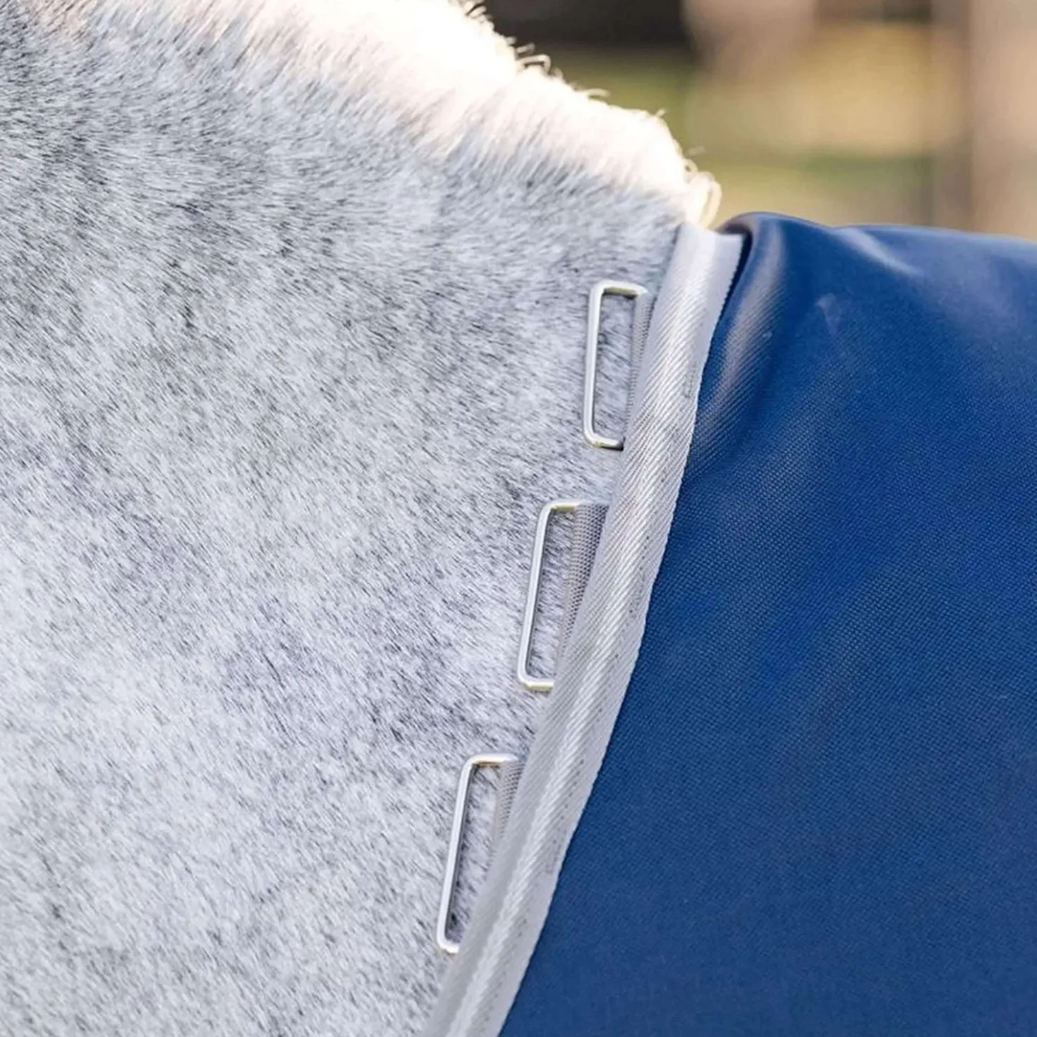 Amigo Turnout 1200D Plus Pony 0g Navy/Titanium Grey/Silver