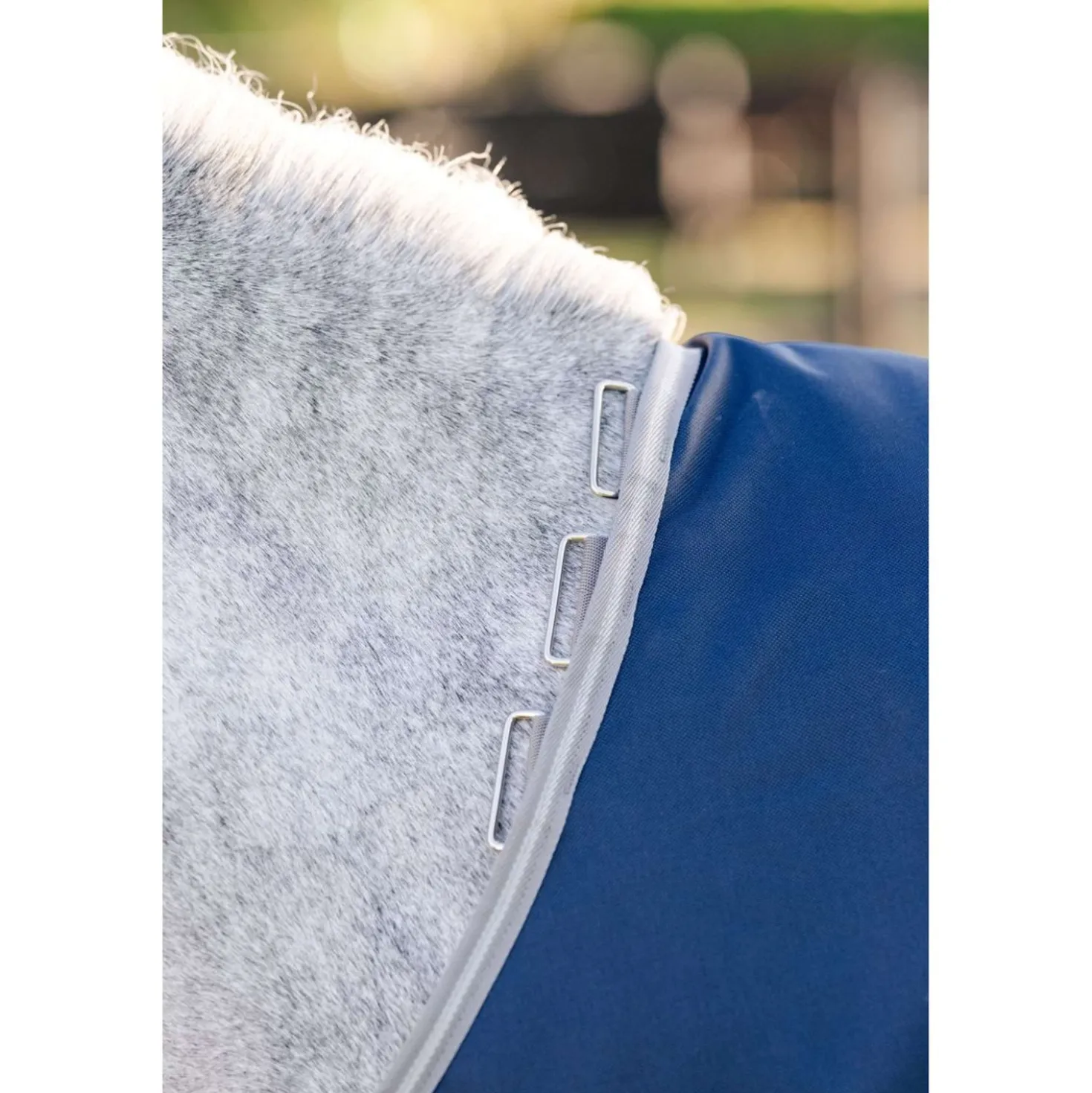 Amigo Turnout 1200D Pony 50g Navy/Titanium Grey/Silver