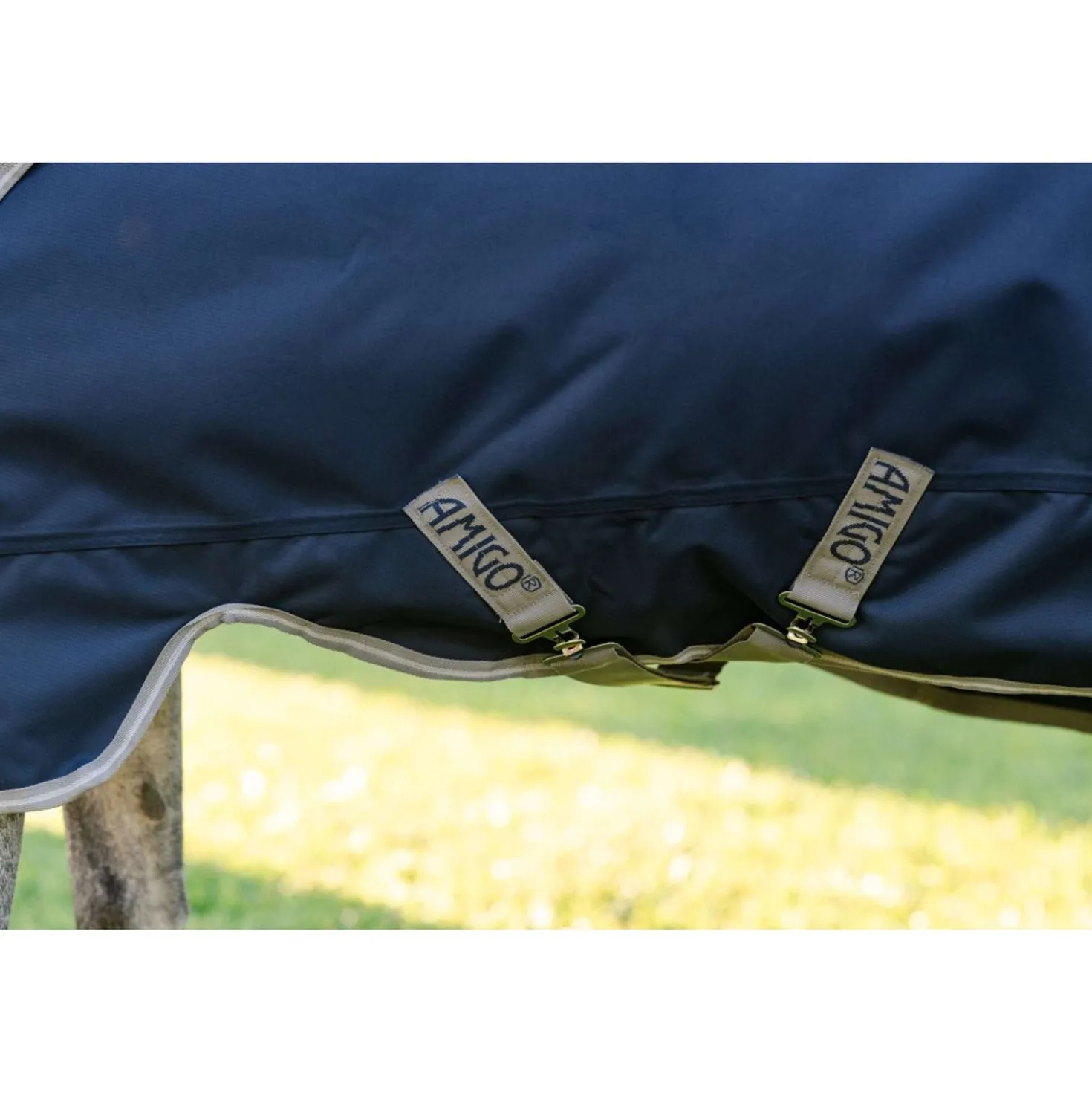 Amigo Turnout 1200D Pony 50g Navy/Titanium Grey/Silver