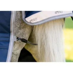 Amigo Turnout 1200D Pony 50g Navy/Titanium Grey/Silver