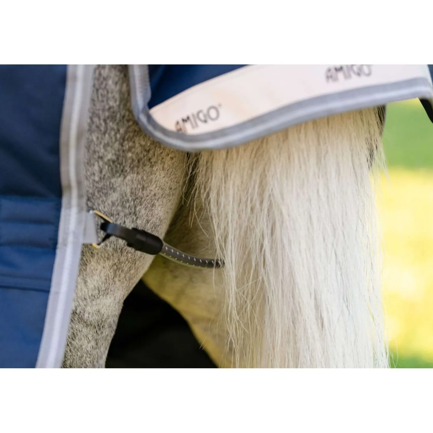 Amigo Turnout 1200D Pony 50g Navy/Titanium Grey/Silver