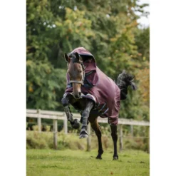 Amigo Turnout Plus 1200D 50g Burgundy/Navy/Titanium Grey